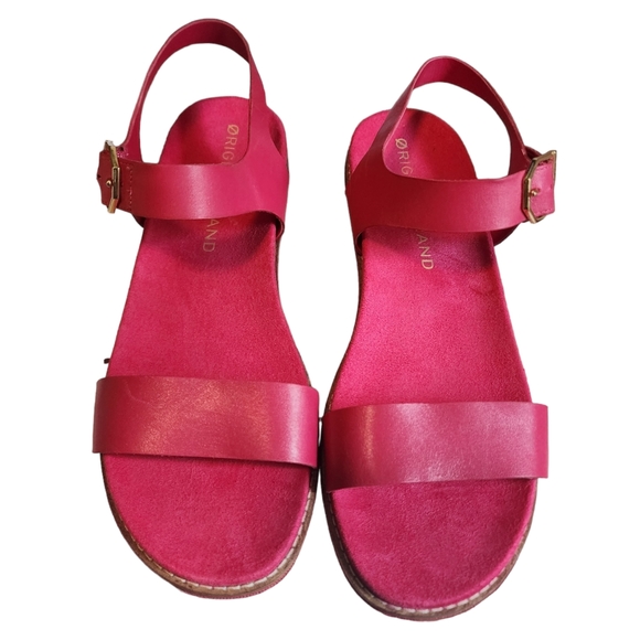 EUC Cole Haan Originalgrand Hot Pink Leather Platform Sandals - Picture 3 of 9
